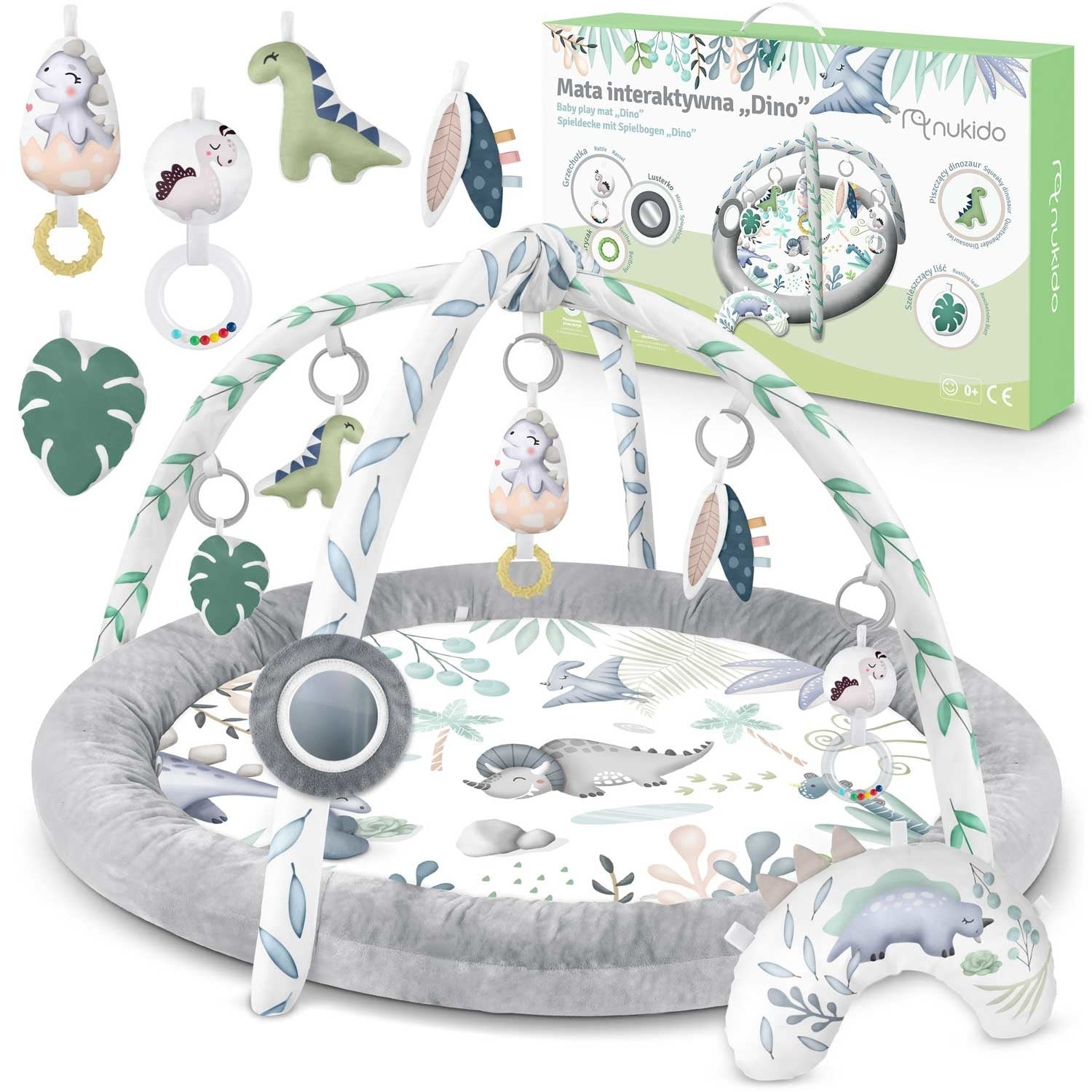 Babygym - 7-in-1 Multifunctioneel - Dinosaurus Thema - 97x78x56 cm