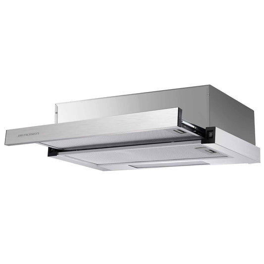 afzuigkap - telescopisch 50cm 200m3/u LED - inox