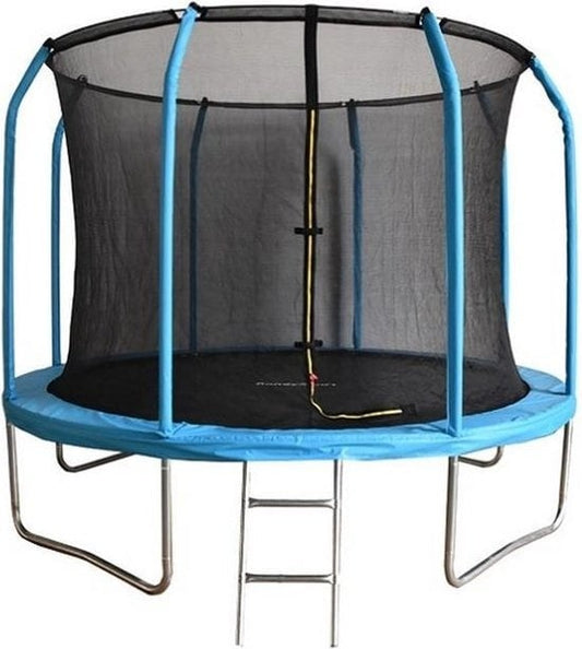 Trampoline - veiligheidsnet & ladder - 244 cm blauw