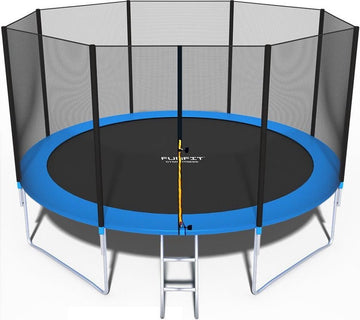 Trampoline - 404 cm met veiligheidsnet en ladder - blauw