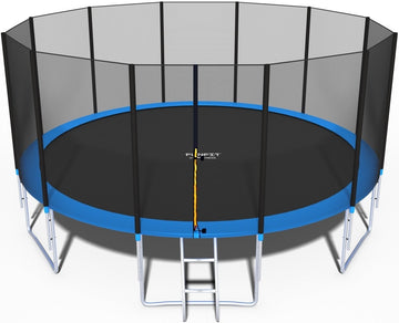 TRAMPOLINE - 490 cm Diameter - Blauw/Zwart