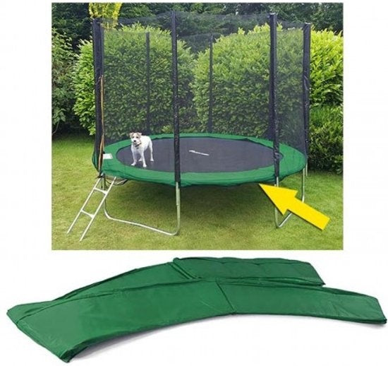 Trampoline randafdekking - pvc en foam - groen 244 cm