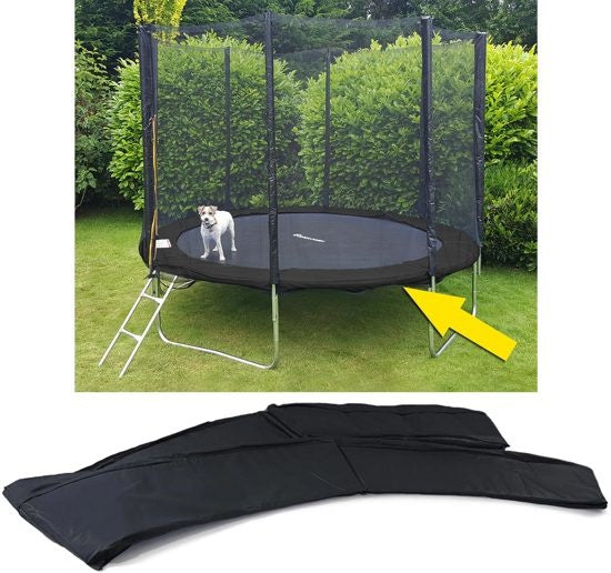 trampoline randafdekking - pvc en pe materiaal - 244 cm zwart