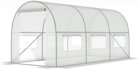 Tuinkas - 9m2 Oppervlakte - Wit - 450x200x200 cm
