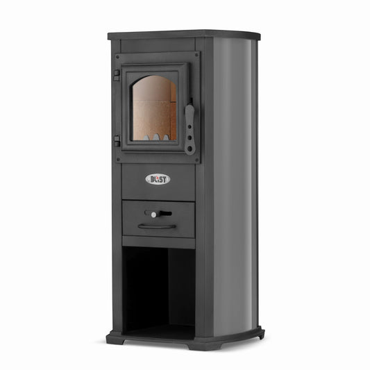 Houtkachel - 6,6 kW Vermogen - Rood/Beige/Antraciet