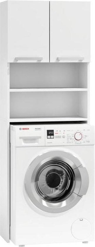Badkamerkast - 4 schappen - wit - 183x64x30 cm