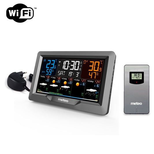 Weerstation - Draadloze Metingen, Wifi, UV-indicator - Grijs