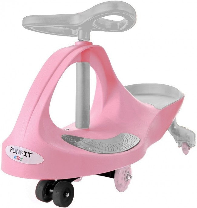 Wiggle-car - LED-verlichte wielen - Roze