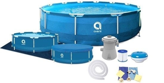 Opzetzwembad - 6125L 1136L/h Pomp 3-laags PVC - Blauw 366x76 cm