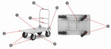 Transportwagen - 500kg Draagvermogen - Grijs