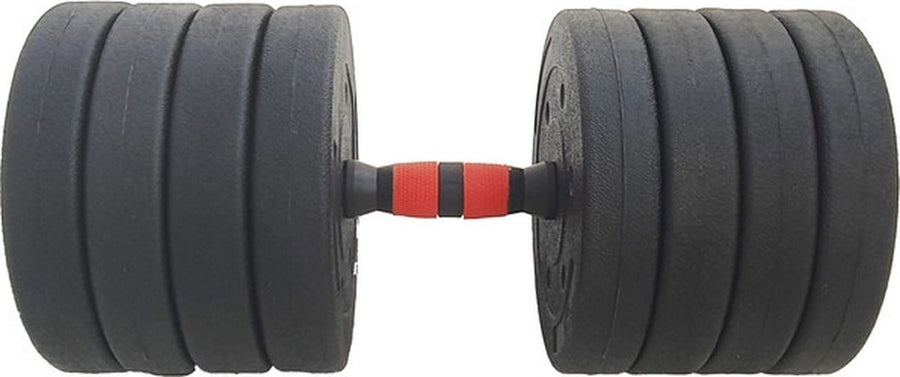 Halterset - 50kg Verstelbaar - Zwart/Rood