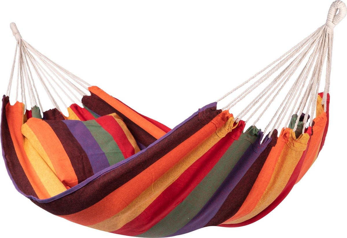 HANGMAT - Polyester-Katoen - 2 Persoons - Rood-Oranje