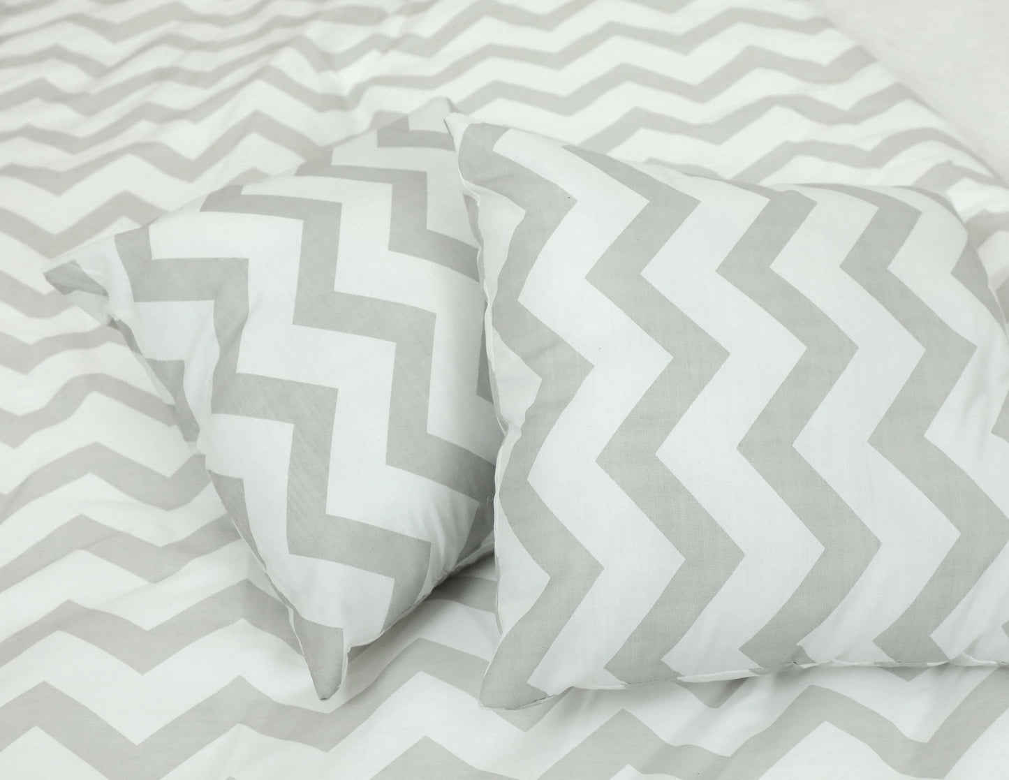 TIPITENT - Katoen met Zigzag Patroon - Grijs 120x120x160 cm