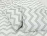 TIPITENT - Katoen met Zigzag Patroon - Grijs 120x120x160 cm