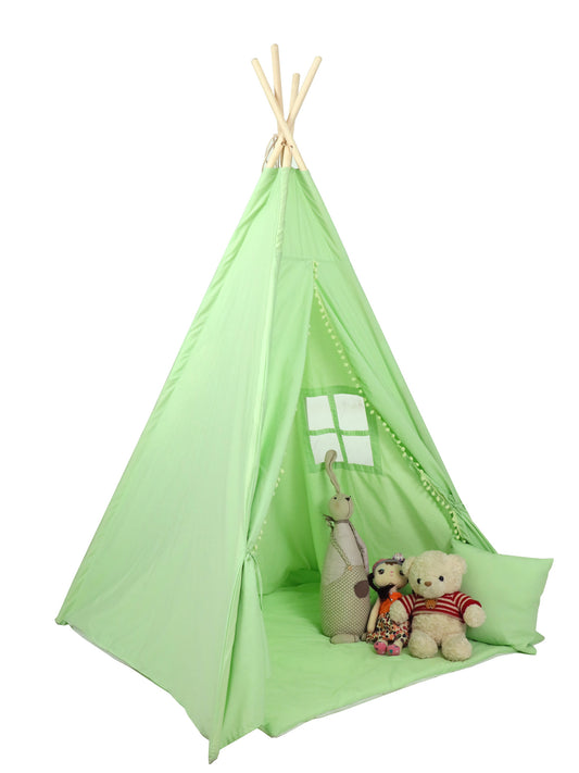 TIPI TENT - Katoen 175g/m2 - Groen 120x120x160 cm