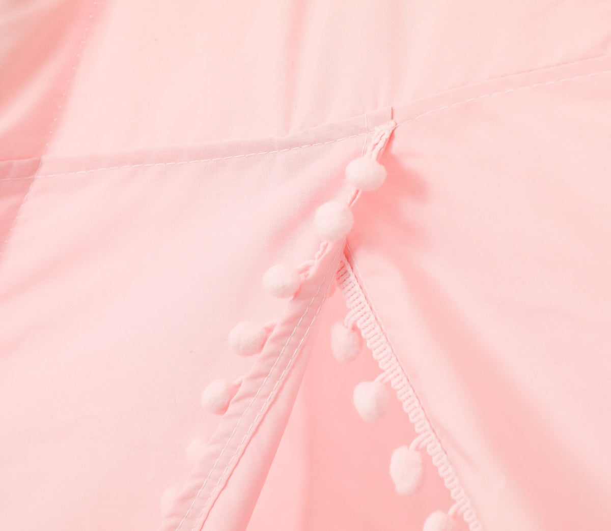 Tipi tent - katoen 175g/m2 met vloermat en kussens - roze 120x120x160 cm