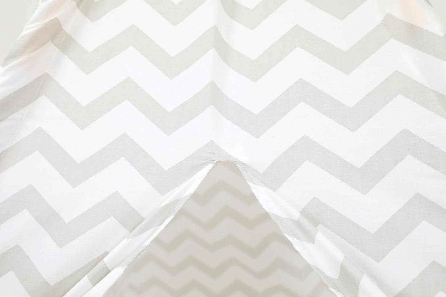 TIPITENT - Katoen met Zigzag Patroon - Grijs 120x120x160 cm