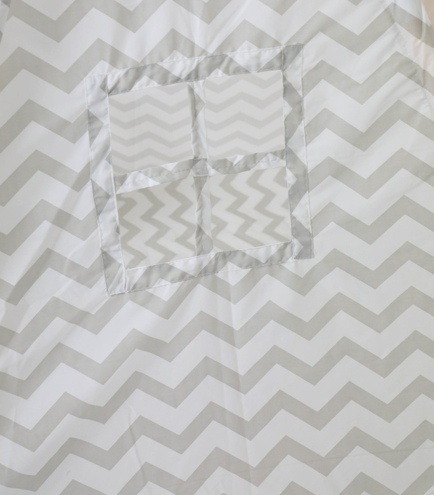 TIPITENT - Katoen met Zigzag Patroon - Grijs 120x120x160 cm