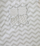 TIPITENT - Katoen met Zigzag Patroon - Grijs 120x120x160 cm