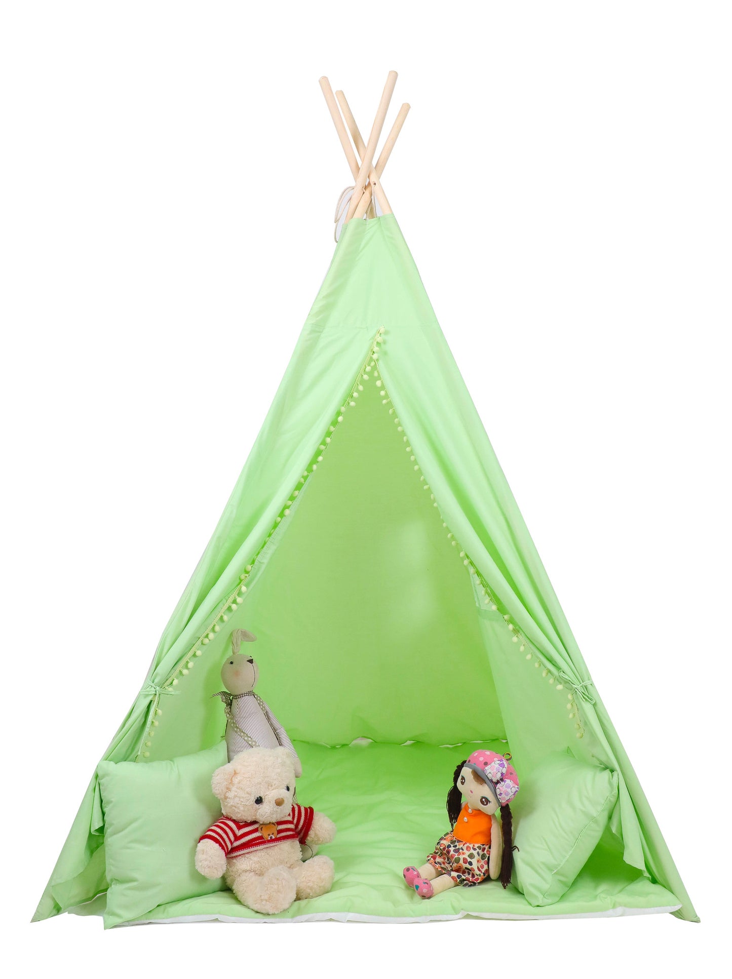 TIPI TENT - Katoen 175g/m2 - Groen 120x120x160 cm