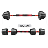 Halterset - Verstelbaar 30 kg - Zwart/Rood