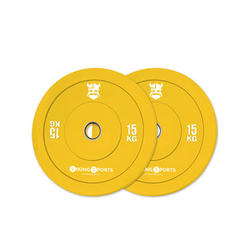 Bumper plate - 15 kg - Geel