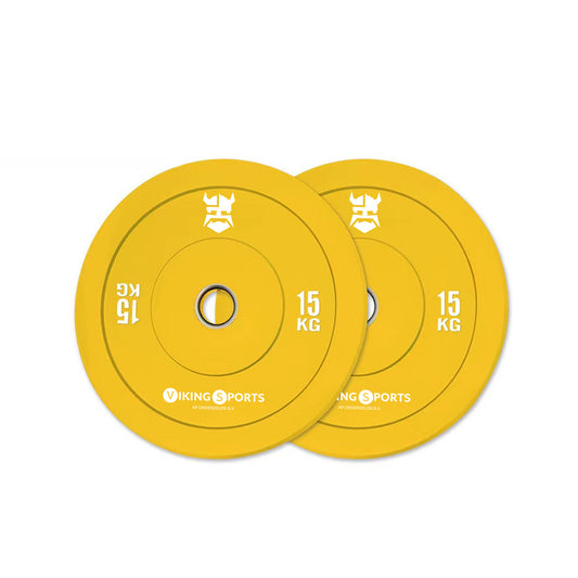 Bumper plate - 15 kg - Geel