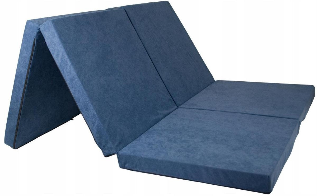 Opvouwbaar matras - compact en comfortabel - blauw 195x120x7 cm
