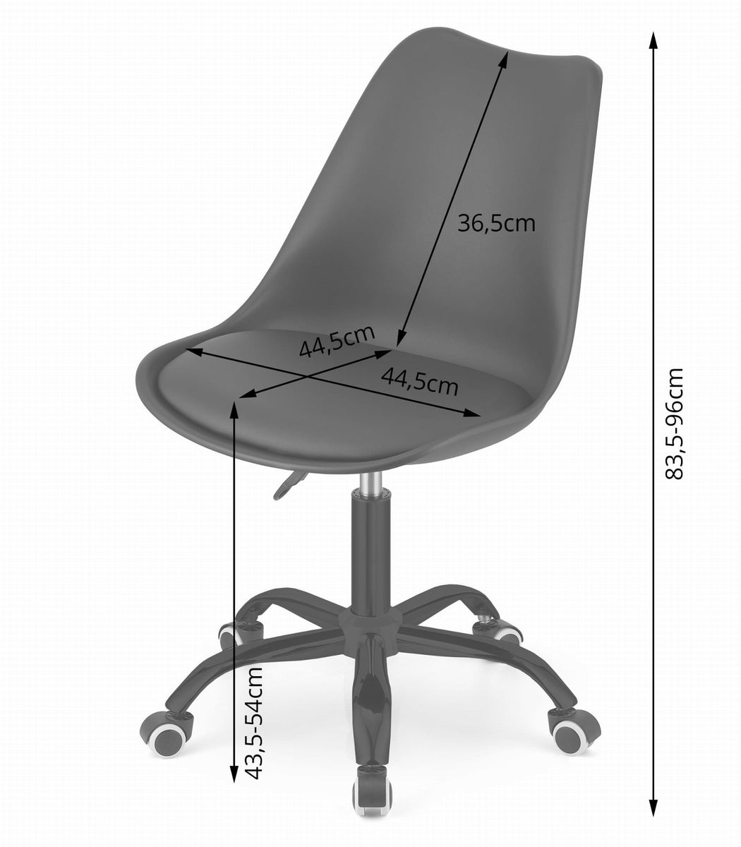 Draaistoel - Ergonomisch, Verstelbare Hoogte, 360 Graden Draaibaar - Zwart