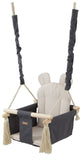 BABY SCHOMMELSTOEL - 100% katoen en hout - Grijs/Beige