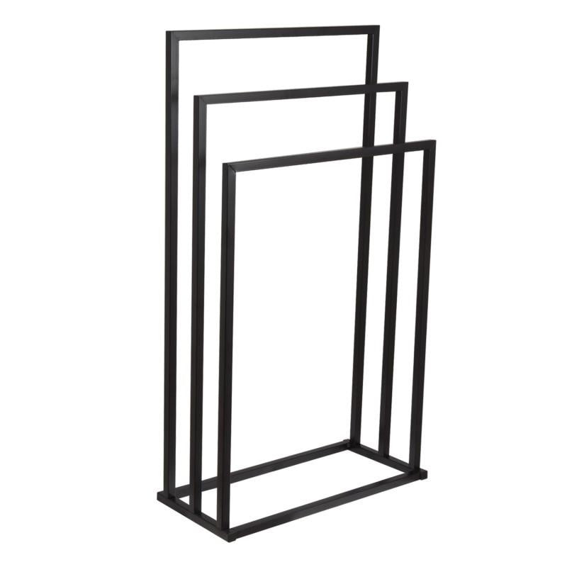 HANDDOEKENREK - Gepoedercoat Staal - Zwart