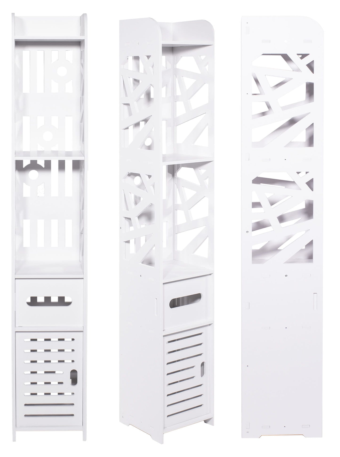 KAST - Semi-open - 5 planken - Wit - 120x20x20 cm