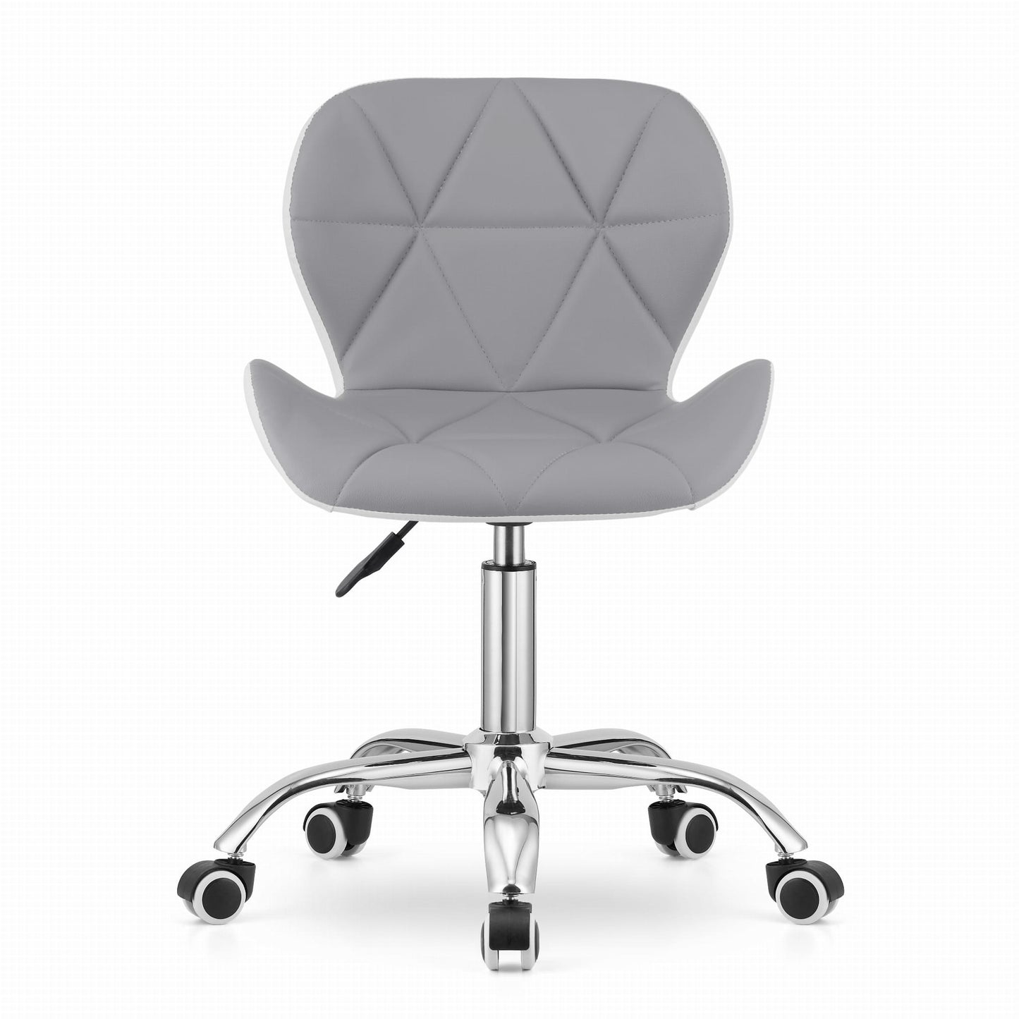 BUREAUSTOEL - Ergonomisch, Draaibaar, Eco-leer - Grijs/Wit