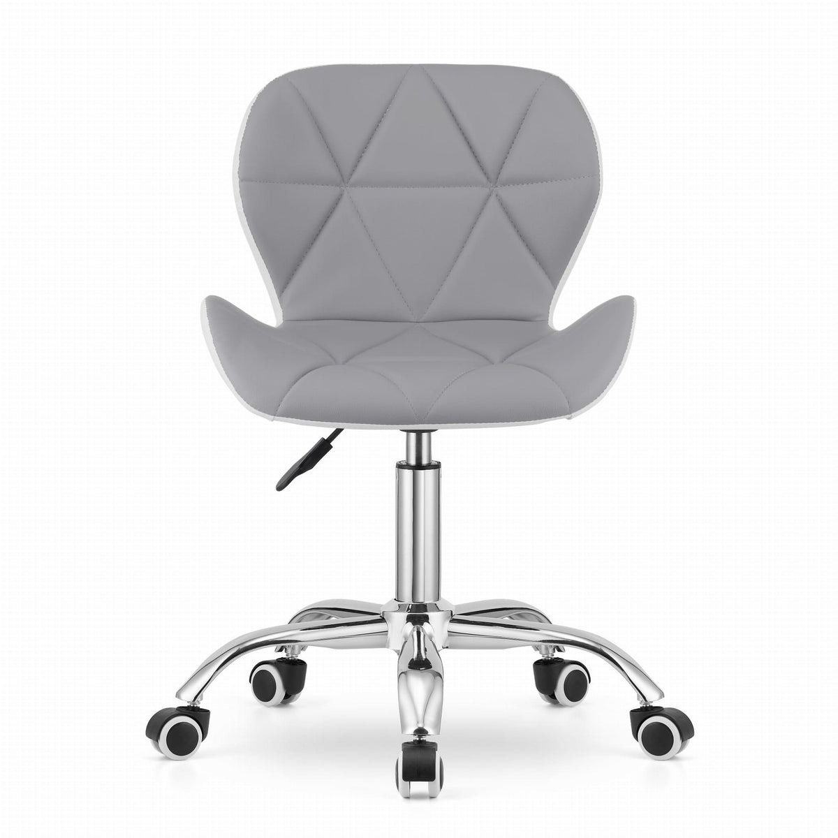 BUREAUSTOEL - Ergonomisch, Draaibaar, Eco-leer - Grijs/Wit