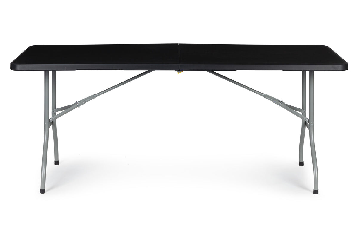 KLAPTAFEL - Stabiele HDPE-constructie - Zwart 153x70 cm