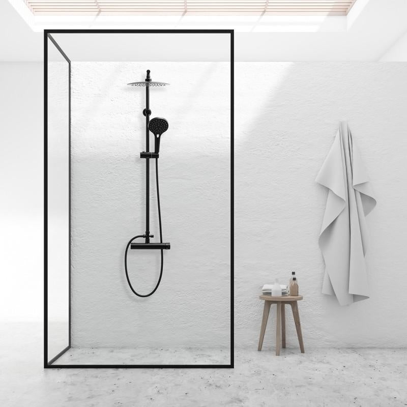 DOUCHESET - Regendouche 25 cm - Zwart