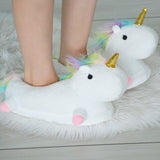 Pantoffels - Anti-slip Zolen - Witte Eenhoorn - Universele Maat