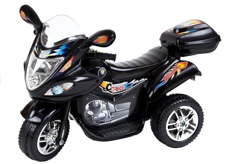 Elektrische driewieler - bestuurbaar met koplampen - zwart