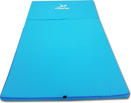 FITNESS MAT - extra dik 5 cm - waterdicht - blauw - 80x200 cm