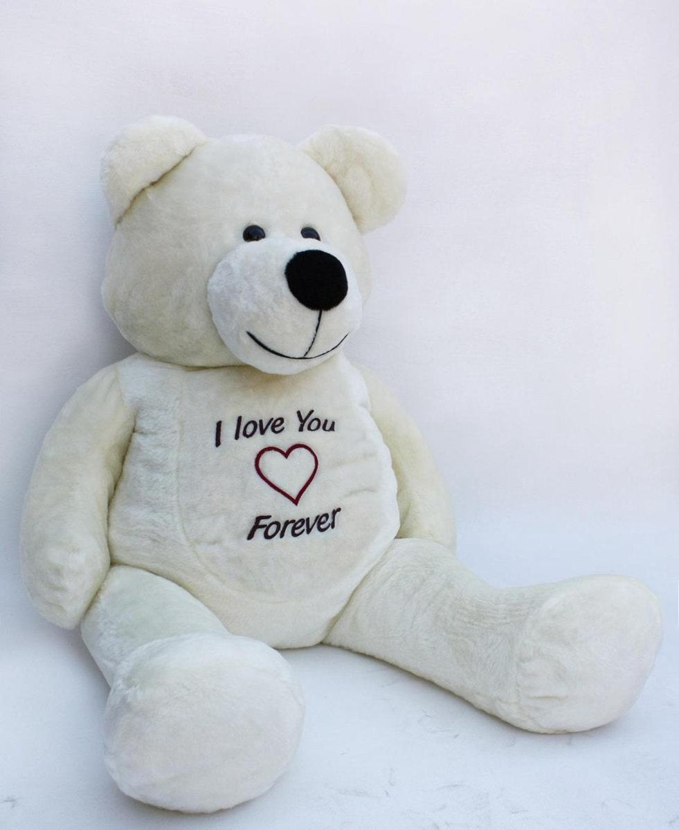Knuffelbeer - 180cm I Love You Forever - Wit