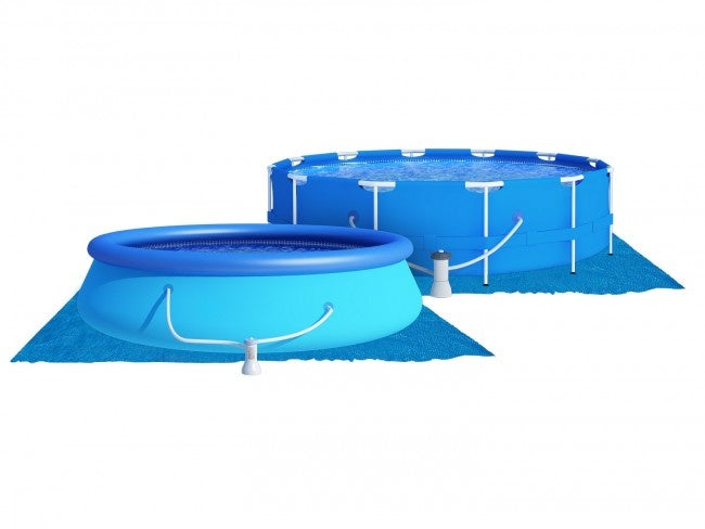 GRONDZEIL - PVC materiaal - Blauw - 335x335 cm