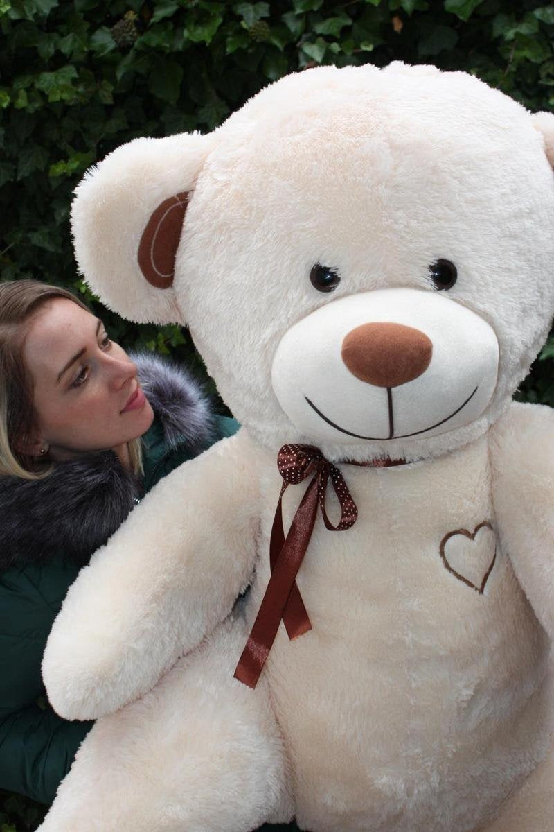 KNUFFELBEER - 160cm - I Love You - Grijs