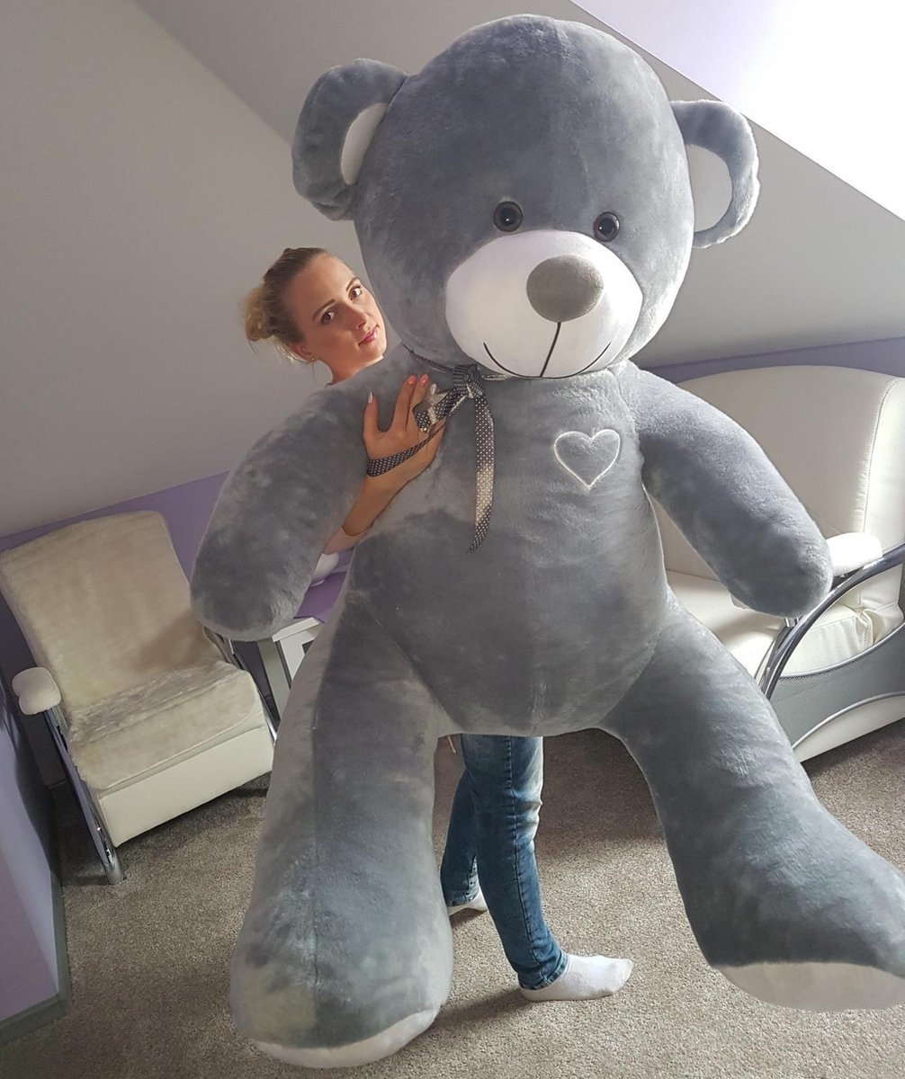 Teddybeer - i love you tekst - roze - 190 cm