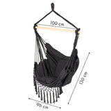 HANGSTOEL - Braziliaanse stijl - 130x96 cm - Zwart
