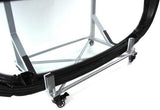 Hardtop Standaard - Stevig & Stabiel met Zwenkwielen - Zilver 100x55x40 cm