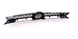 GRILL - sportieve look - glanzend zwart met rode bies