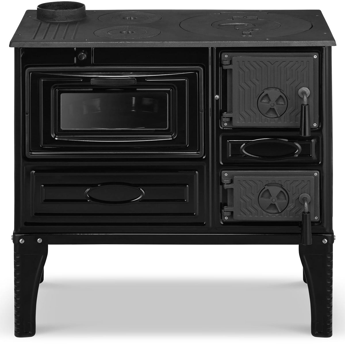HOUTKACHEL - 8,7 kW - 10,7 kW - Zwart