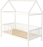HUISBED - ecologisch vurenhout - wit - 200x90 cm