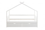 HUISBED - 2 opberglades - wit - 90x200 cm