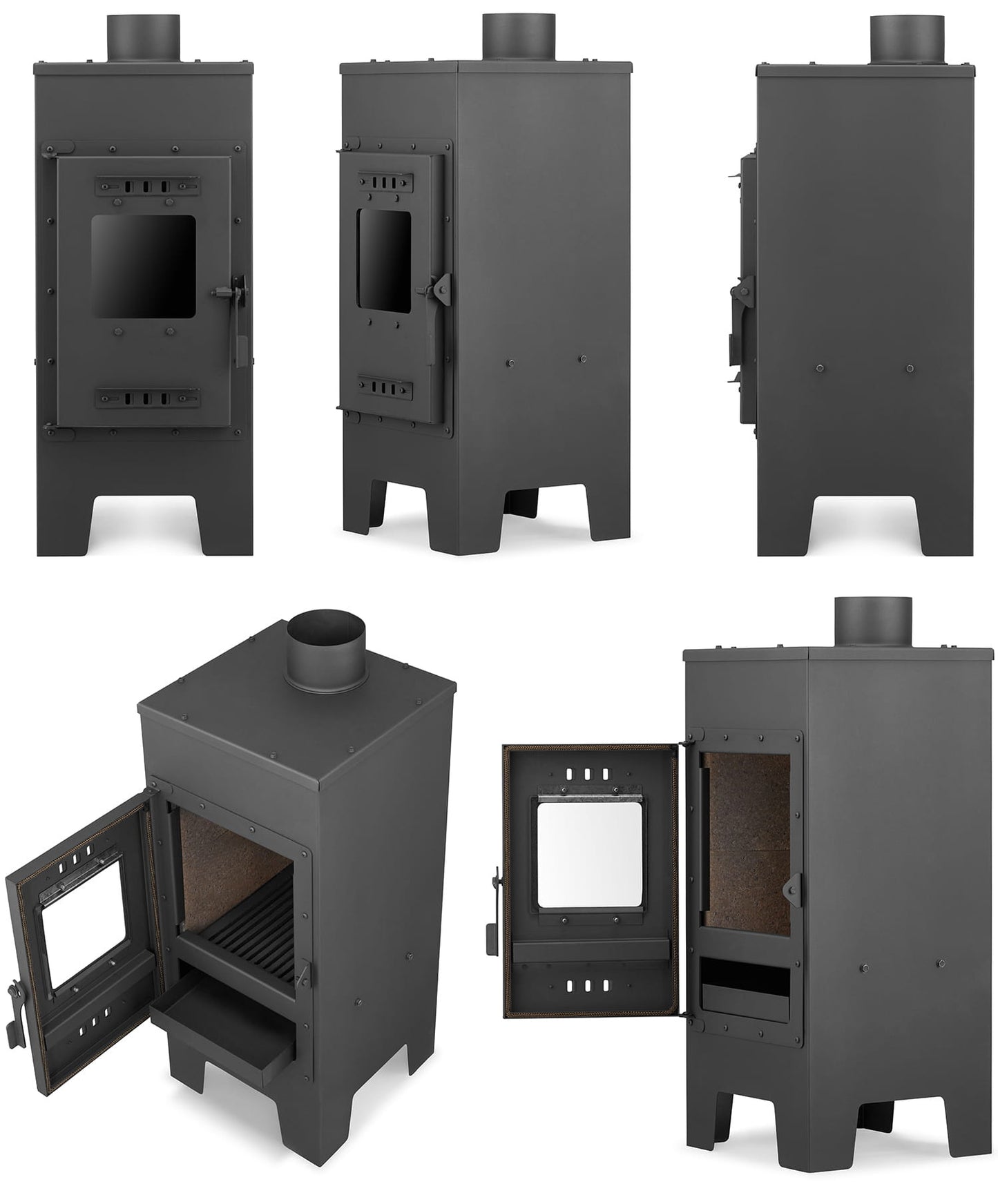 HOUTKACHEL - 7,5 kW - Energielabel A+ - Antraciet